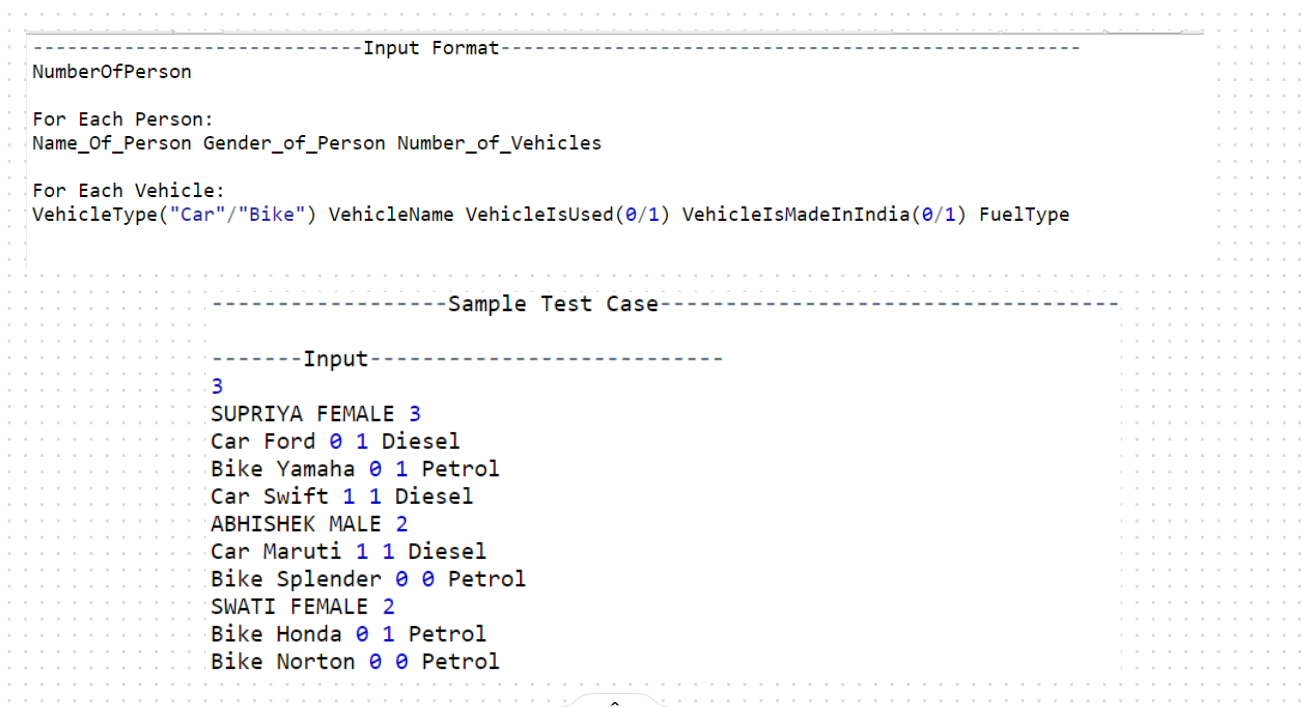 Input Format